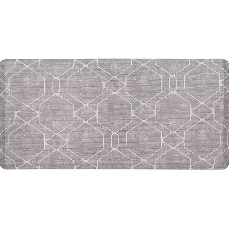 Kirklands Home Kitchen & Floor Mats|Diamond Cushioned Kitchen Mat Gray