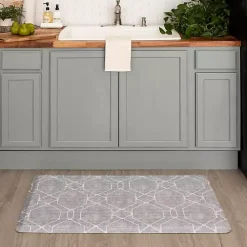 Kirklands Home Kitchen & Floor Mats|Diamond Cushioned Kitchen Mat Gray