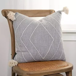 Clearance Diamond Kantha Stitched Throw Pillow Pillows