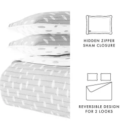 Kirklands Home Quilts|Gray Dotted Reversible 3-pc. Queen Quilt Set