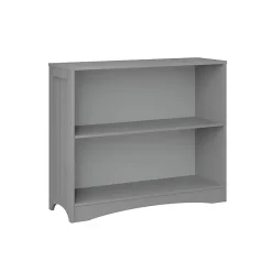 Kirklands Home Bookshelves|Gray Double Shelf Wooden Bookcase