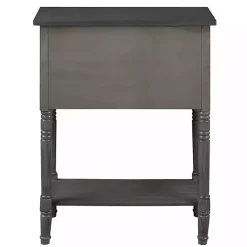 Kirklands Home Accent & End Tables|3-Drawer Turned Legs Accent Table Gray