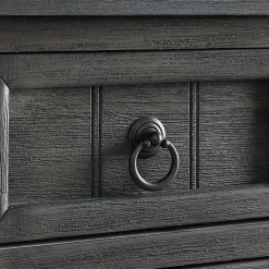 Kirklands Home Accent & End Tables|3-Drawer Turned Legs Accent Table Gray