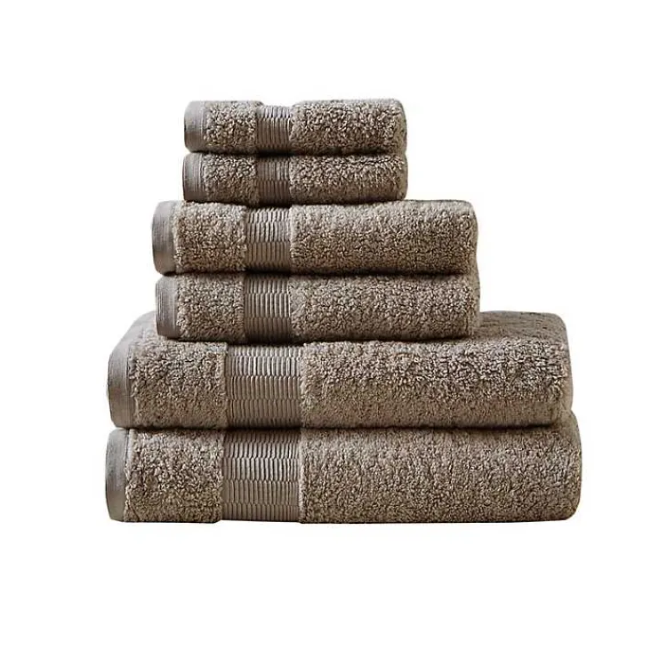 Kirklands Home Bath Towels|Egyptian Cotton 6-pc. Towel Set Gray