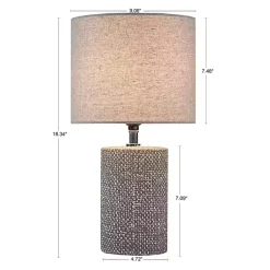 Kirklands Home Table Lamps|Embossed Ceramic Bayard Table Lamp Gray