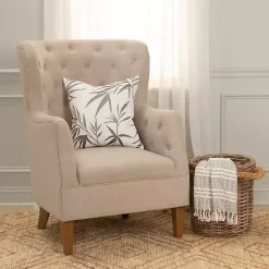 Outlet Gray Embroidered Botanical Throw Pillow Pillows