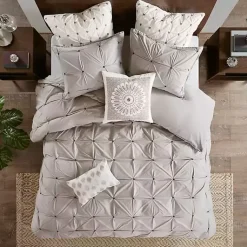 Best Gray Embroidered Modern Medallion Accent Pillow Pillows