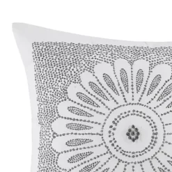 Best Gray Embroidered Modern Medallion Accent Pillow Pillows