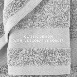 Kirklands Home Bath Towels|Essential Cotton Bath Towels, Set of 4 Gray