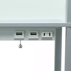 Kirklands Home Floor Lamps|Etagere Shelf Charging Floor Lamp Gray