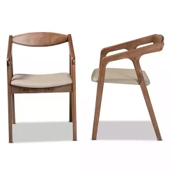 Kirklands Home Dining Chairs|Faux Leather Harland Dining Chairs, Set of 2 Gray