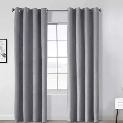 Kirklands Home Curtains & Drapes|Faux Suede Blackout Curtain Panel, 108 in. Gray