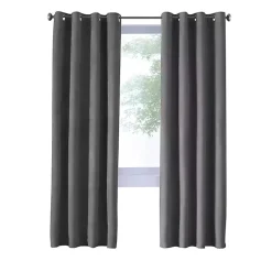 Kirklands Home Curtains & Drapes|Faux Suede Blackout Curtain Panel, 95 in. Gray