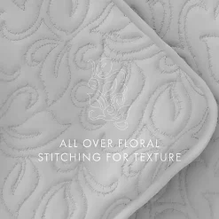 Kirklands Home Quilts|Floral Stitch 3-pc. Queen Quilt Set Gray