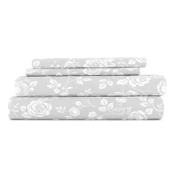 Kirklands Home Bed Sheets|Garden 4-pc. Queen Sheet Set Gray