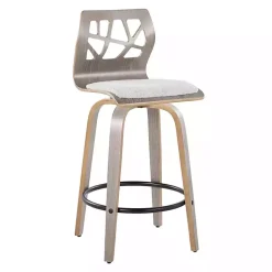 Kirklands Home Bar Stools & Counter Height Stools|Golia Swivel Counter Stools, Set of 2 Gray