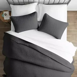 Kirklands Home Bedspreads & Coverlets|Herring 3-pc. Queen Quilted Coverlet Set Gray