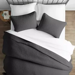 Kirklands Home Bedspreads & Coverlets|Herring Quilted 3-pc. King Coverlet Set Gray