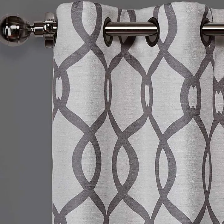 Kirklands Home Curtains & Drapes|Gray Kenzie Curtain Panel Set, 96 in