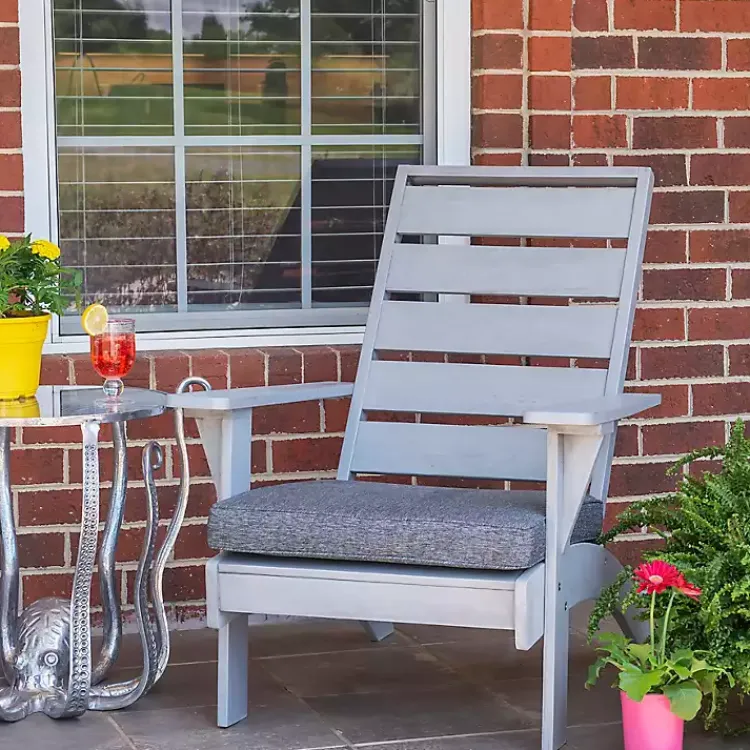 Kirklands Home Outdoor Seating|Lanier Chair with Cushion Gray
