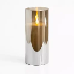 Best LED Soft Flame Glass Pillar Candle, 3x7 in. Flameless Candles