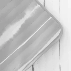 Kirklands Home Quilts|Gray Linear Reversible 3-pc. Queen Quilt Set