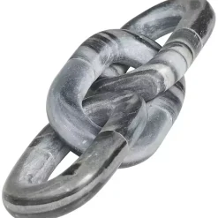 New Gray Marble 3-Link Chain Sculpture Statues & Figurines