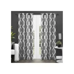 Kirklands Home Curtains & Drapes|Maxwell Blackout Curtain Panel Set, 84 in. Gray