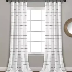 Kirklands Home Curtains & Drapes|Gray Ombre Stripe Curtain Panel Set, 84 in.