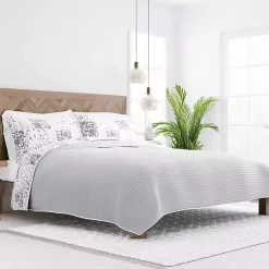 Kirklands Home Quilts|Gray Patchwork Reversible 2-pc. Twin Quilt Set