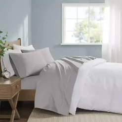 Kirklands Home Bed Sheets|Pima Cotton Sateen 4-pc. King Sheet Set Gray