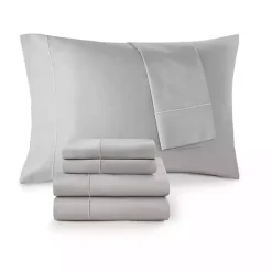 Kirklands Home Bed Sheets|Pima Cotton Sateen 4-pc. King Sheet Set Gray