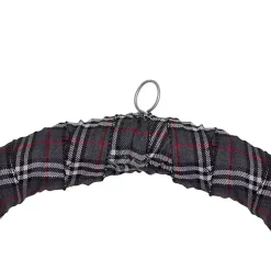 Hot Gray Plaid Pine and Berries Wreath Christmas Wreaths