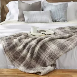 Clearance Plaid Plush Throw Blankets & Throws