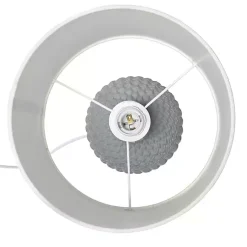 Kirklands Home Table Lamps|Purled Ceramic Table Lamp Gray