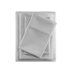 Kirklands Home Bed Sheets|Rich Cooling Cotton Queen Sheet Set Gray