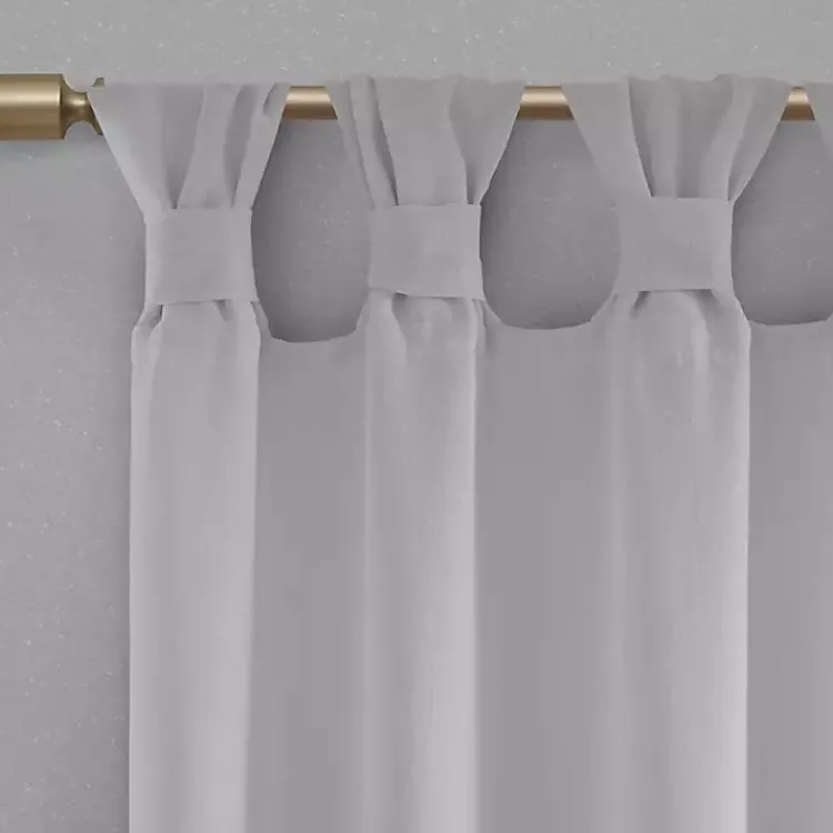 Kirklands Home Curtains & Drapes|Rosette Tab Top Curtain Panel, 63 in. Gray