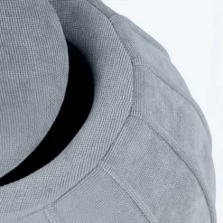 Kirklands Home Benches & Ottomans|Rounded Oval Storage Ottoman Gray