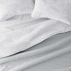 Kirklands Home Quilts|Gray Scalloped Reversible 2-pc. Twin Quilt Set