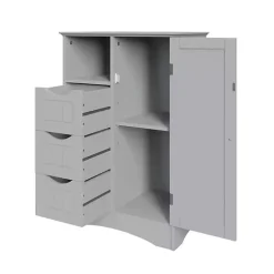 Kirklands Home Cabinets & Sideboards|Single Door 3-Drawer Cabinet Gray