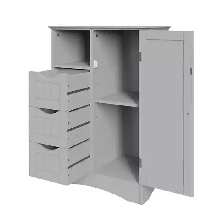 Kirklands Home Cabinets & Sideboards|Single Door 3-Drawer Cabinet Gray