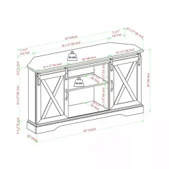 Kirklands Home Tv Stands & Media Consoles|Sliding Barn Doors Corner TV Stand Gray