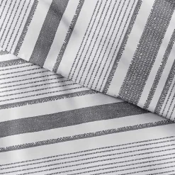 Kirklands Home Duvets|Gray Soft Striped 3-pc. King Duvet Cover Set