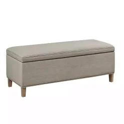 Kirklands Home Benches & Ottomans|Soft-Close Storage Bench Gray