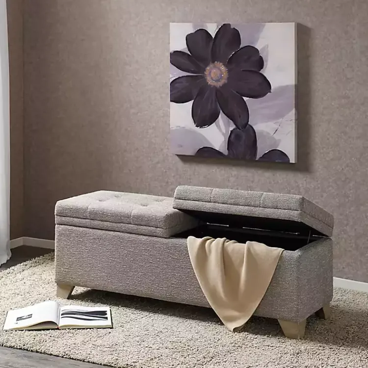 Kirklands Home Benches & Ottomans|Split Seat Jackson Storage Bench Gray