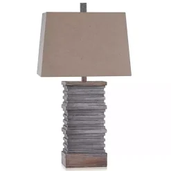 Kirklands Home Table Lamps|Stacked Plates Table Lamp Gray