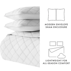 Kirklands Home Quilts|Stitched Diamond 3-pc. Queen Quilt Set Gray