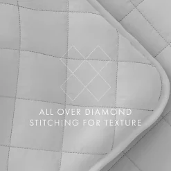 Kirklands Home Quilts|Stitched Diamond 3-pc. Queen Quilt Set Gray