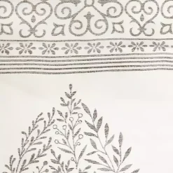 Kirklands Home Curtains & Drapes|Gray Teardrop Leaves Curtain Panel Set, 84 in.