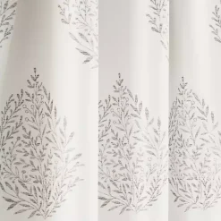 Kirklands Home Curtains & Drapes|Gray Teardrop Leaves Curtain Panel Set, 95 in.